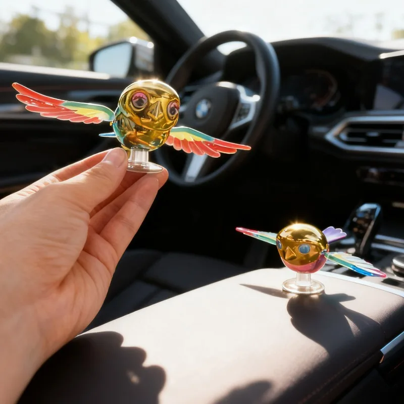 Flying Flapping Bird Car Ornament Wind Spinner Funny Car Accessory for Side Mirror Rooftop Novelty Cool Gift for Car Lovers