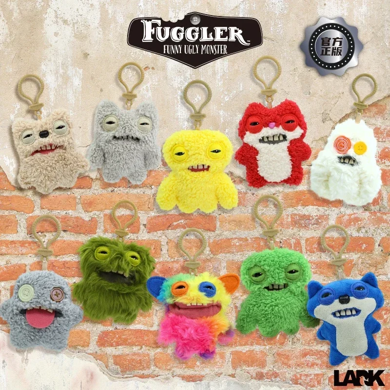 Funny Ugly Monster Plush Toys Keychain Stuffed Peluche Key Rings Soft Pendants Gifts Kid 12CM