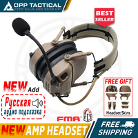 2022 Version New Full Digital Dual DPS FMA AMP Tactical Headset Communication Noise Reduction V20/V60 PTT Military Accessory