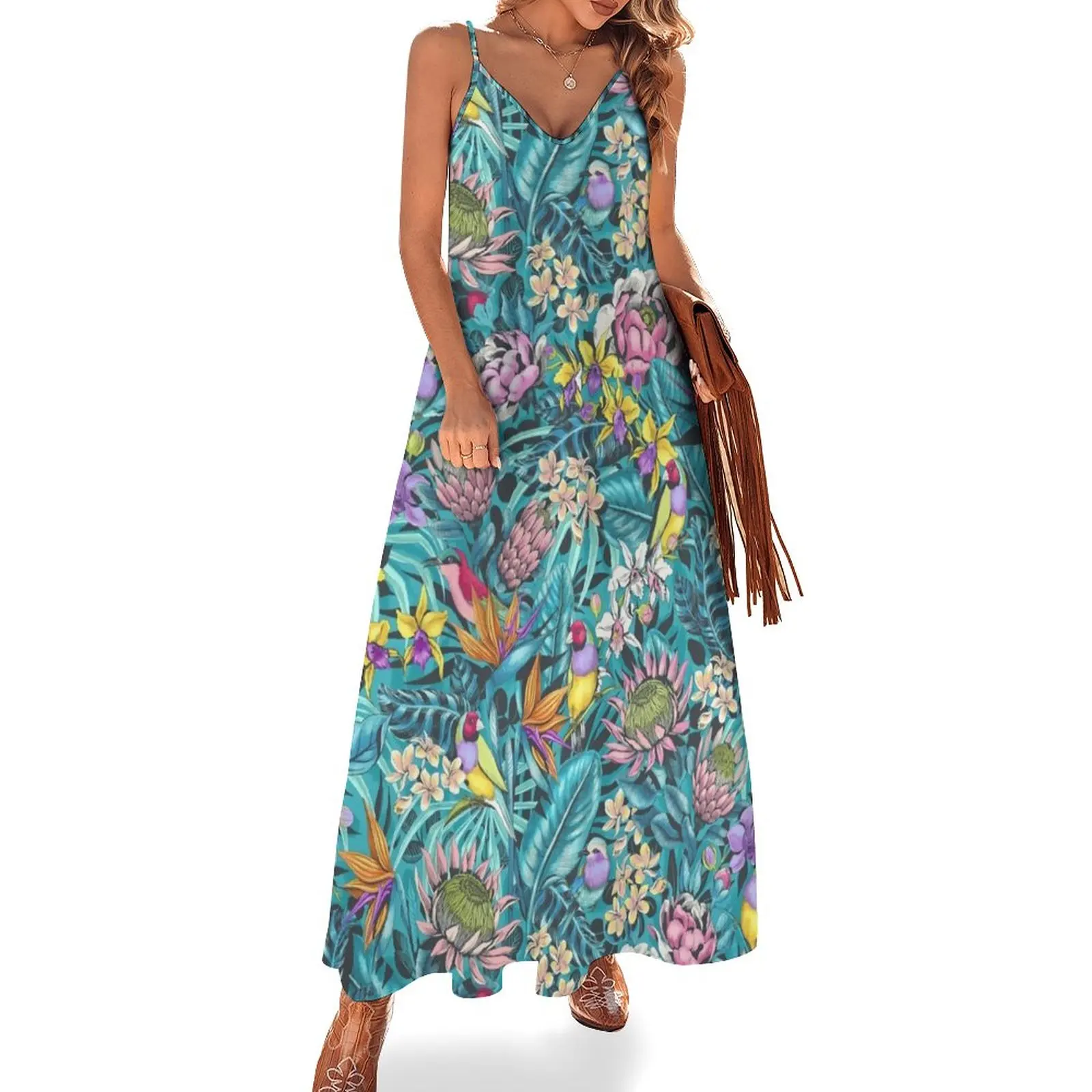 

Женское вечернее платье без рукавов, пляжное платье, вечернее платье, украшенное бисером, 2024