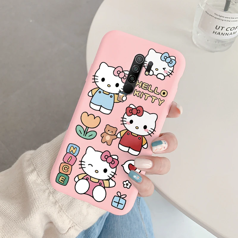 thumbnail image 1 of Cartoon Phone Case For Xiaomi Redmi 9 Prime Girls Cute Anti-drop Cinnamoroll Kuromi Hello Kitty Silicone Shockproof Back Cover, 1 of 5