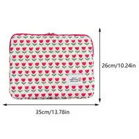 Computer Bag Cute Flower Laptop Sleeve Zipper Cover Portable Computer Cover Bag Laptop Sleeve Case Compatible for 14 in Notebook - Image 3