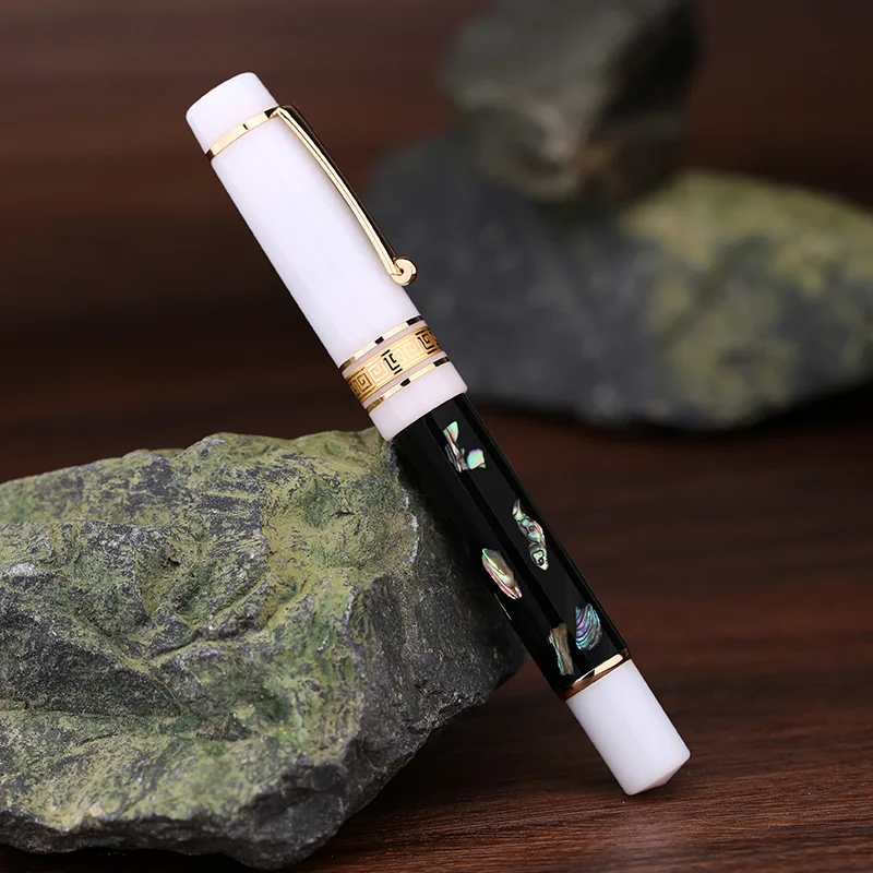MAJOHN M400 Pen Fritillaria Resin Office Student Gift Small Fresh Writing Practice Booklet Pen 6 Point fountain pen