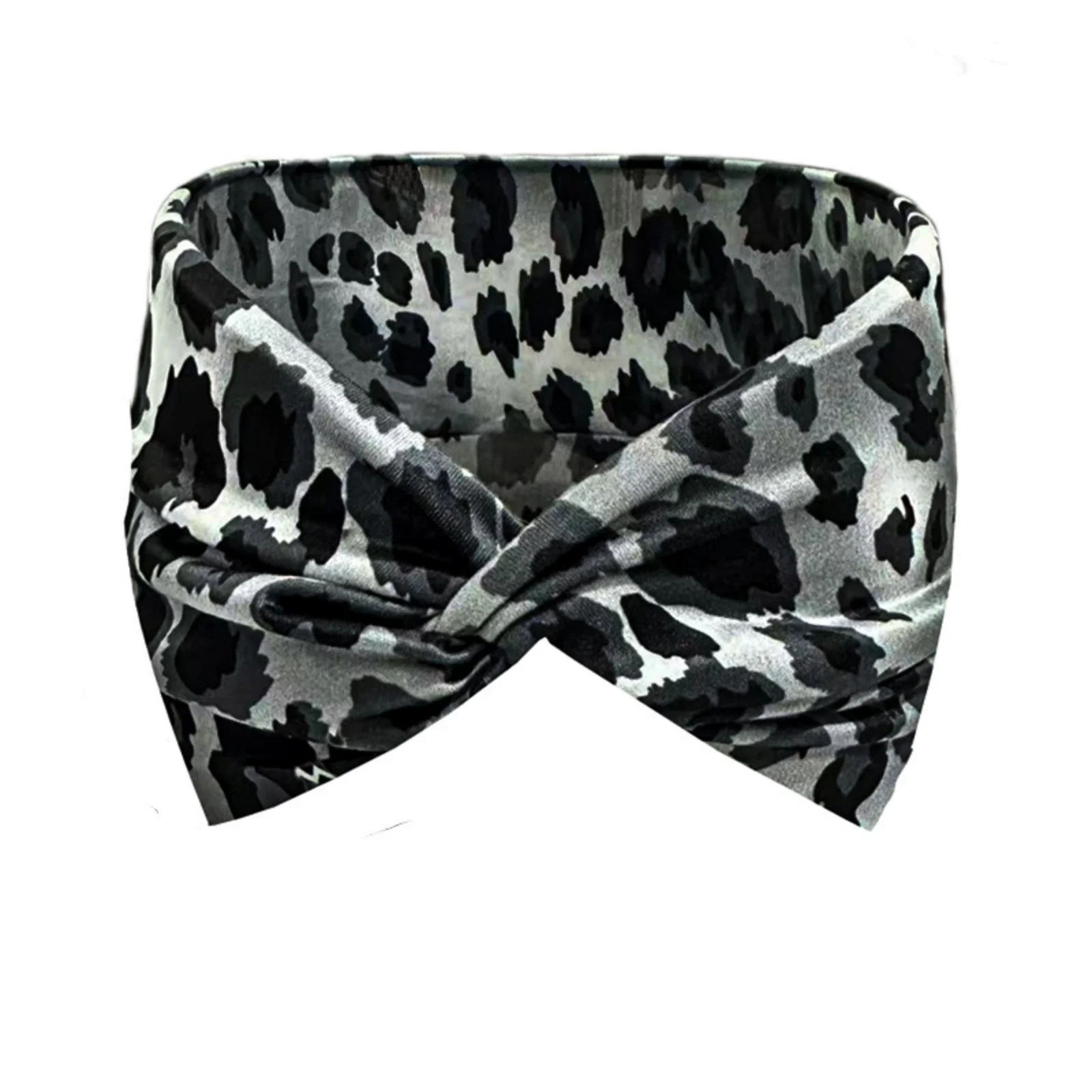 1PC Leopard Print Twisted Headbands For Women Elastic Wide Hair Bands Fashion Boho Hair Accessories For Daily Wear Yoga Sports