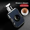 HONEST Metal V-Shape Spring Cigar Scissors, Sharp & Portable Cutter for Premium Smoking Accessories, Luxury Gift 1