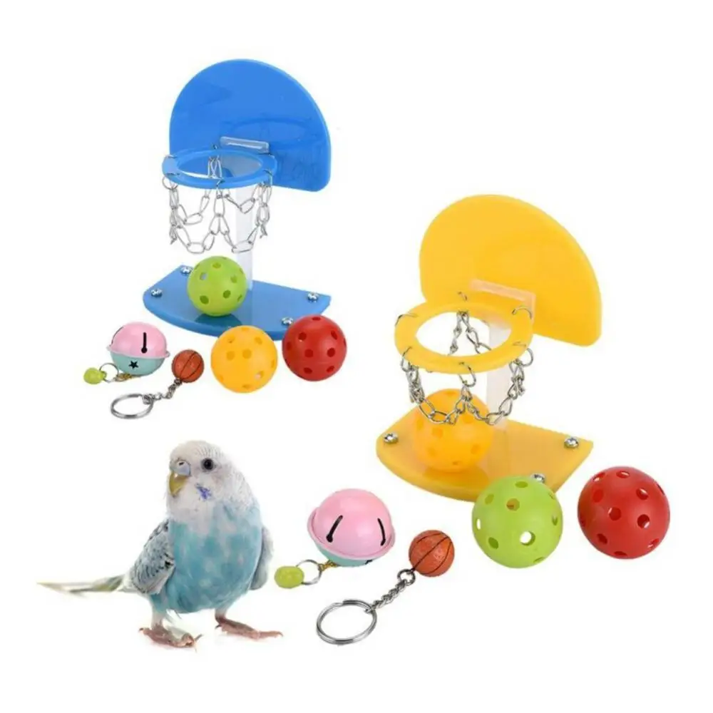 Toy Mini Parrot Toy Basketball Stands Hoop Pet Bird Parrot Toys Parakeet Budgie Cockatiel