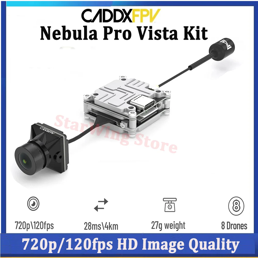 

Caddx Nebula Pro Vista Kit HD Digital FPV Video Transmission System Camera 720p/120fps 2.1mm 150° For RC FPV Drone DJI Goggles