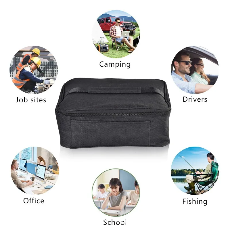 12V Car Lunch Bag Temperature Control Car Heating Household Electric Heating Aluminum Foil Insulation Convenient and Practical
