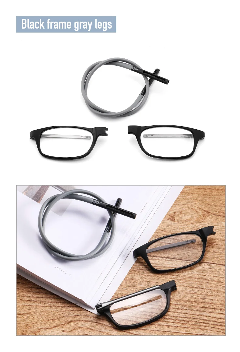 Portable magnetic reading glasses that can be hung around the neck with adjustable lanyard for men and women 6
