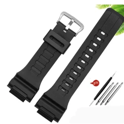 Durable Silicone Watchband Replacement Strap - 18mm (Black - steel)