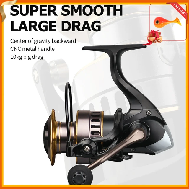 Fishing Reel HE7000 Max Drag 10kg 5.2:1 High Speed Metal Spool Spinning Reel  Saltwater Spinning Reel Carp Fishing Accessories - AliExpress