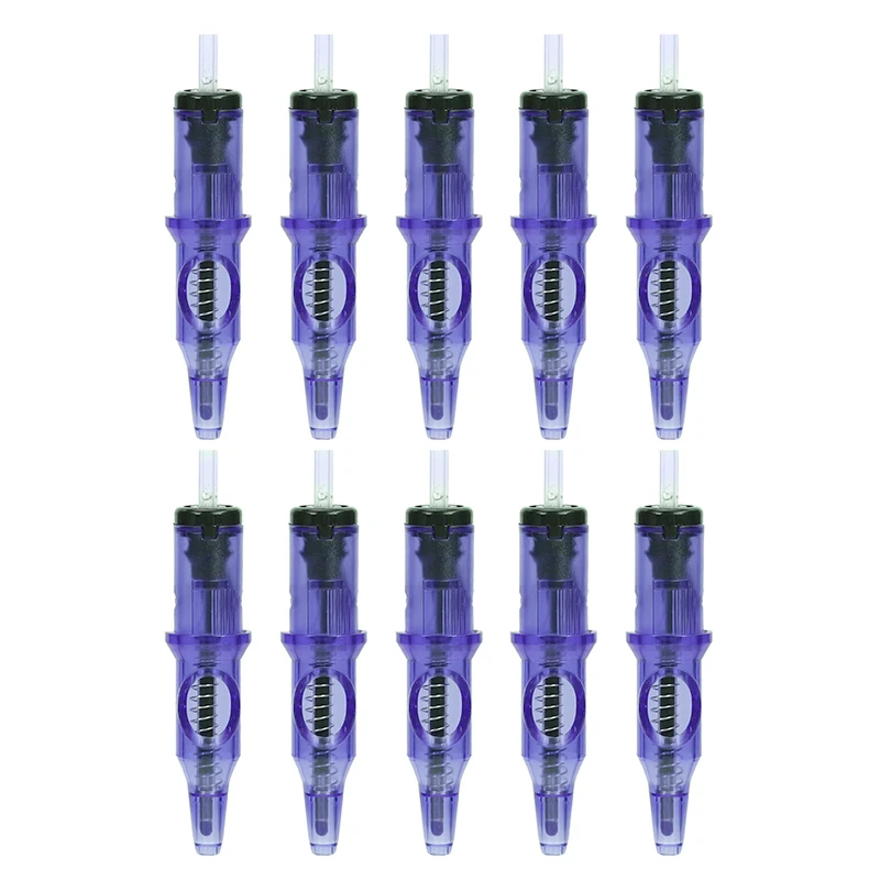 10pcs Tattoo Cartridge Needles Eyebrow Eyeliner Lip Microblading Ballpoint Pen for Rotary Permanent Makeup Machines