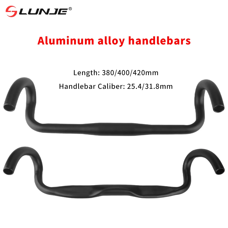 LUNJEのアルミエアロハンドル LUNJE Ultralight Road Bike Handlebar Bicycle Handle Racing