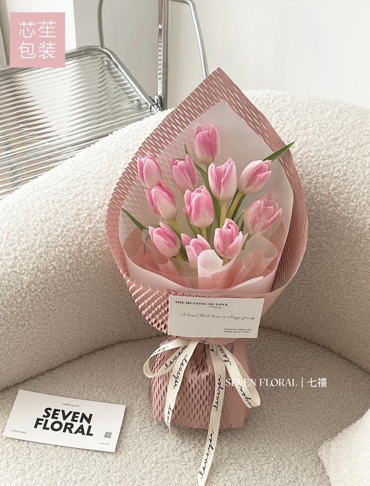

Pink Honeycomb Paper Mesh Honeycomb Paper Environmentally Friendly Bouquet Flower Bouquet Gift Box Inner Lining Packaging 10m