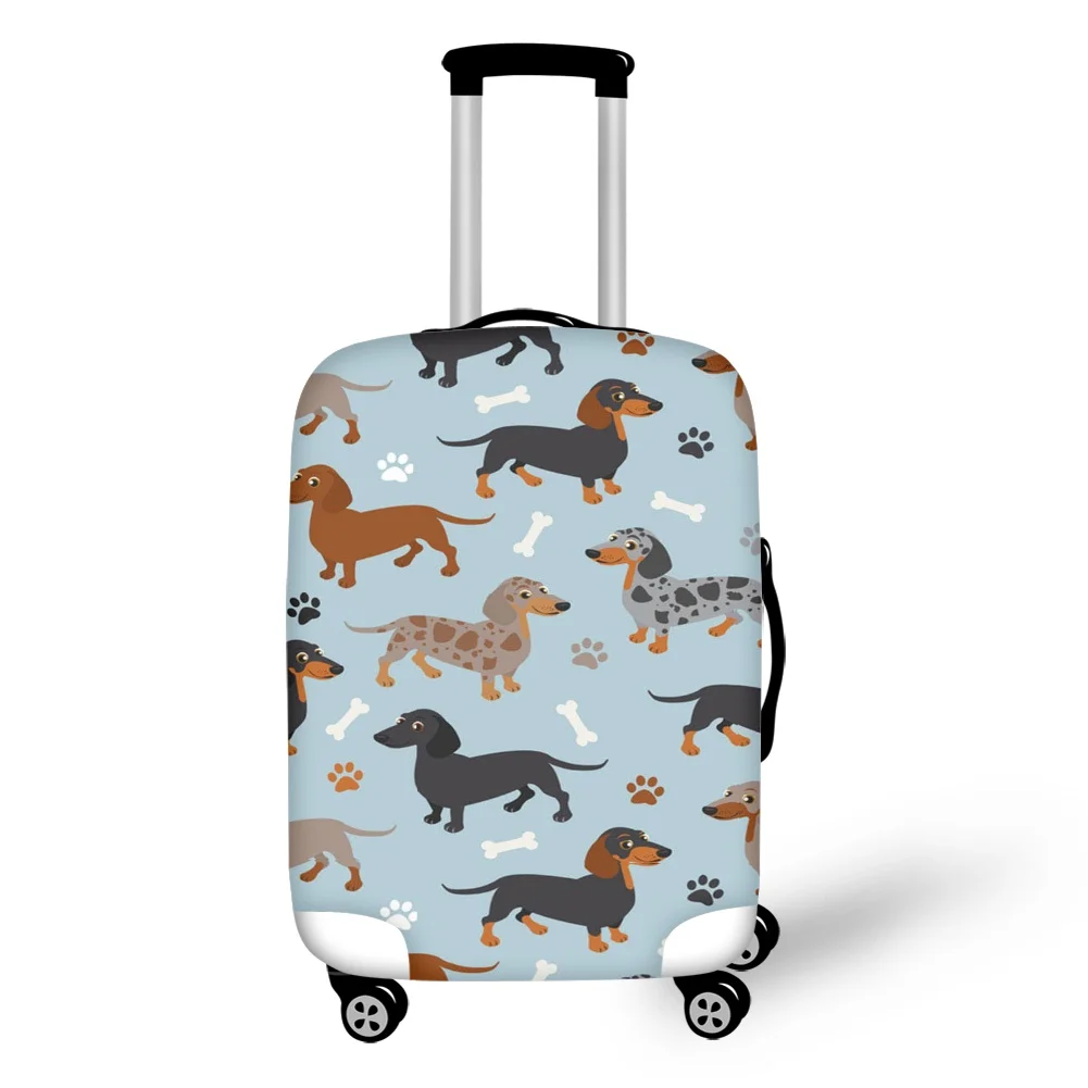 Washable Suitcase Cover Cute Dachshund Dog Travel Suitcase Protector Fits 18 to 32 Inch Luggage Zipper Closure 2
