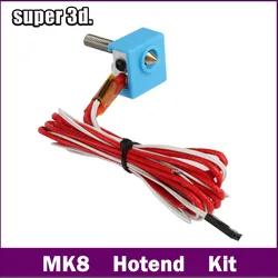 Enhanced 3D Printer Hotend Kit - Assembled J - Head Extruder with 0.4mm Nozzle (12V)