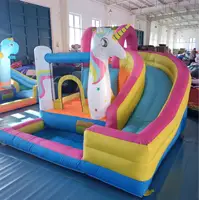 Factory Supply Popular Colorful Inflatable Bounce House Water Slide Jumping Castle Indoor or Outdoor for Kids