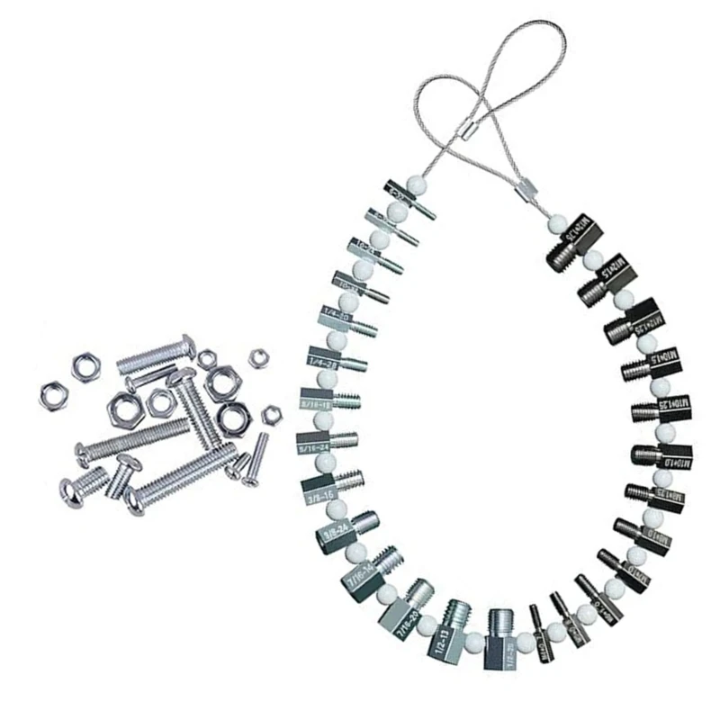 Description Picture 2 of itemY1UD Upgrades Efficient Nut & Bolt Thread Measurement Set Nut & Bolt Thread Size Gauge 26 Gauges to Easily Identify Sizes