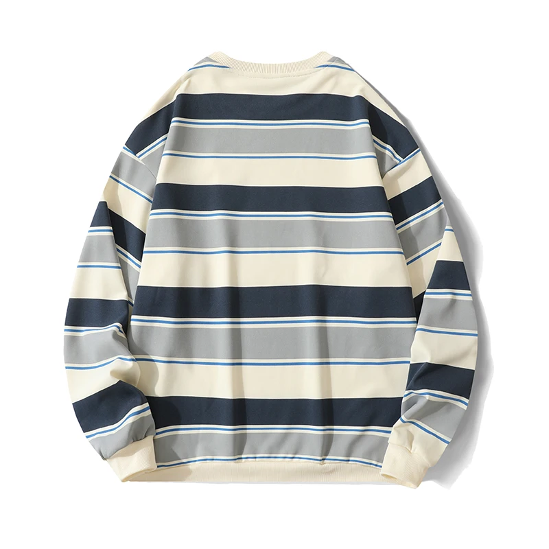 Striped sweatshirt  spring new youth popular casual loose sports sweatshirt men's clothing