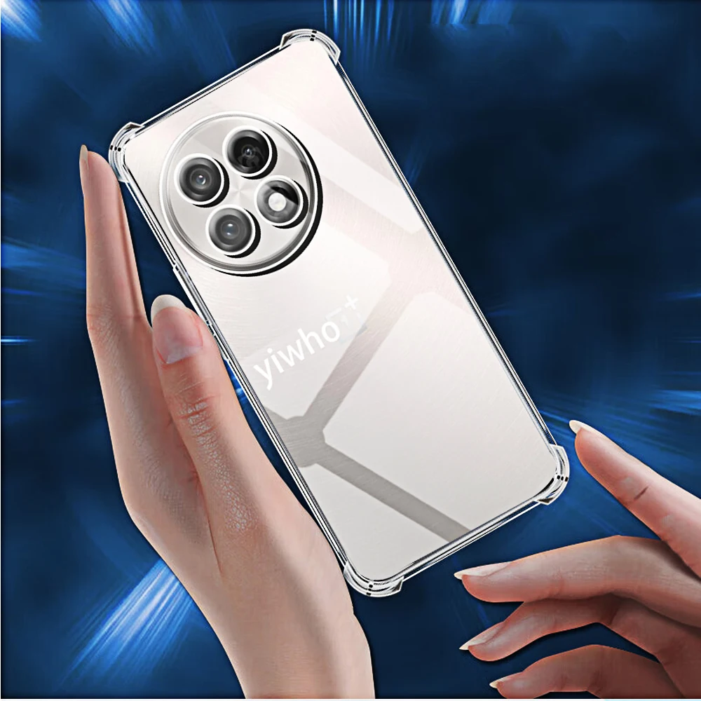 Enhanced Shockproof Transparent Silicone Phone Case with Soft TPU Bumper