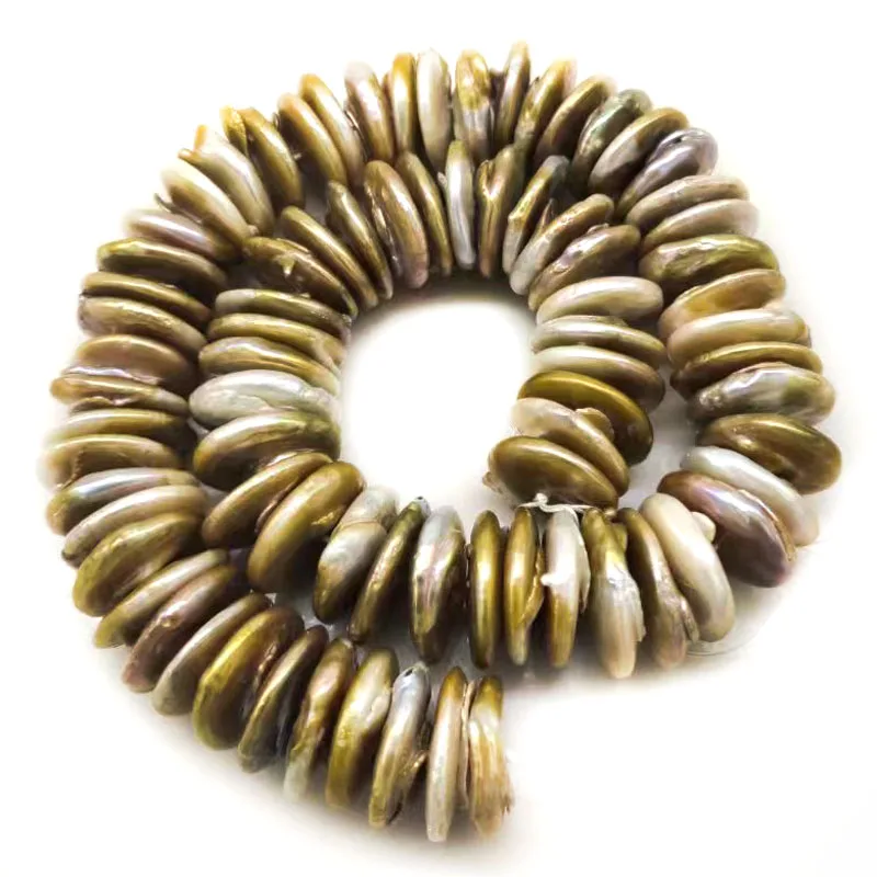 

16 inches 18-19mm AA+ Lavender Center-Drilled Rondelle Large Coin Pearls Loose Strand