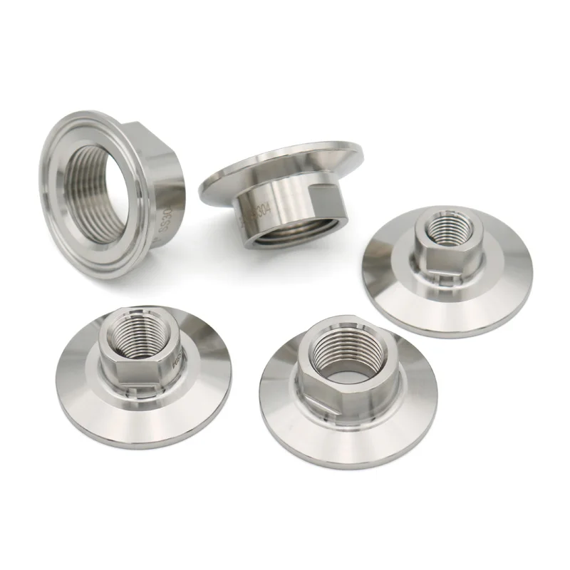 1/2 1/4 3/4 Npt Female Thread Adaptor Joint Sanitary SS304/316L Stainless Steel Tri Clamp Pipe Fittings 25.4 50.5 64mm Homebrew