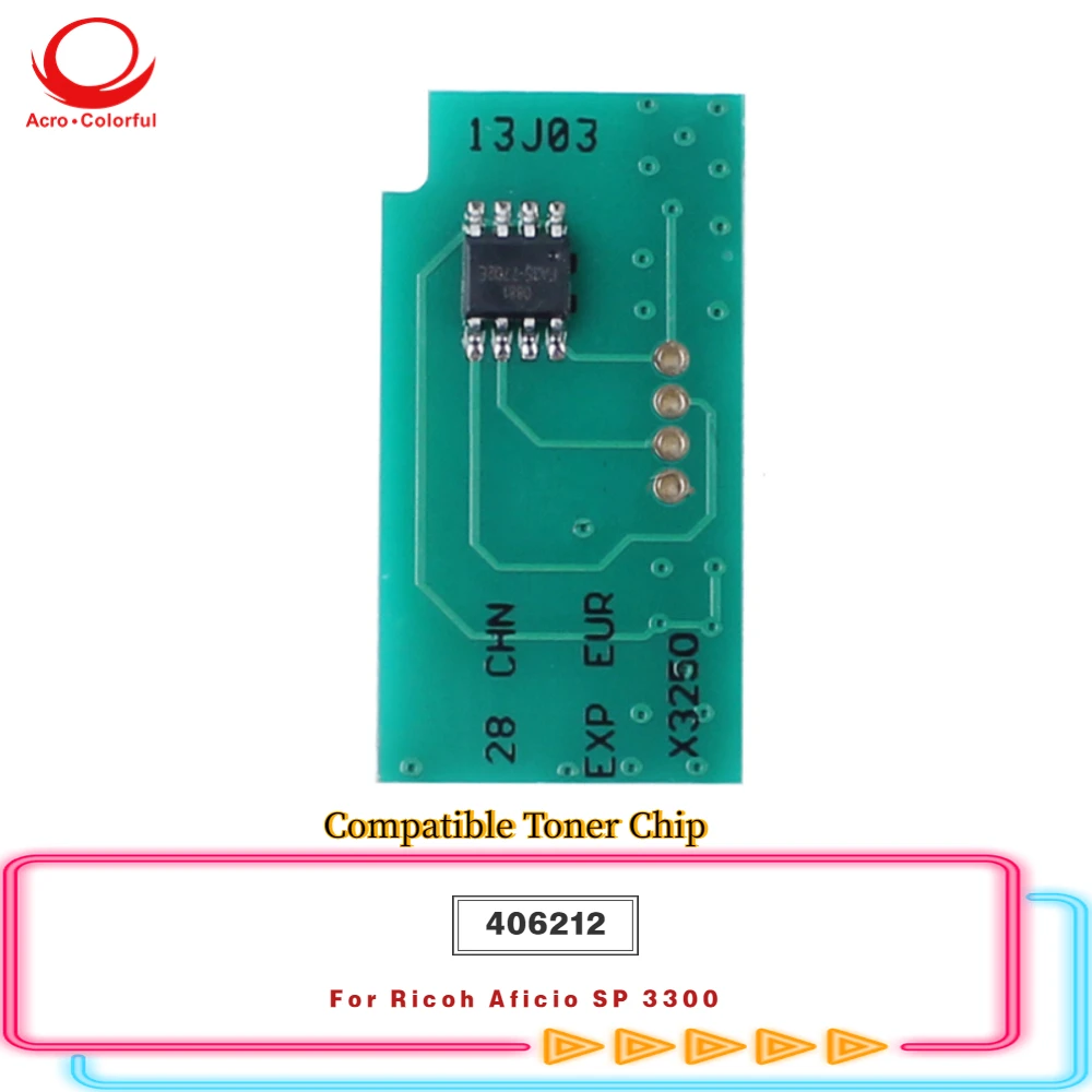 

Compatible Laser Printer Chip For Ricoh Aficio SP 3300 Toner Cartridge 406212 Printer Page 5K