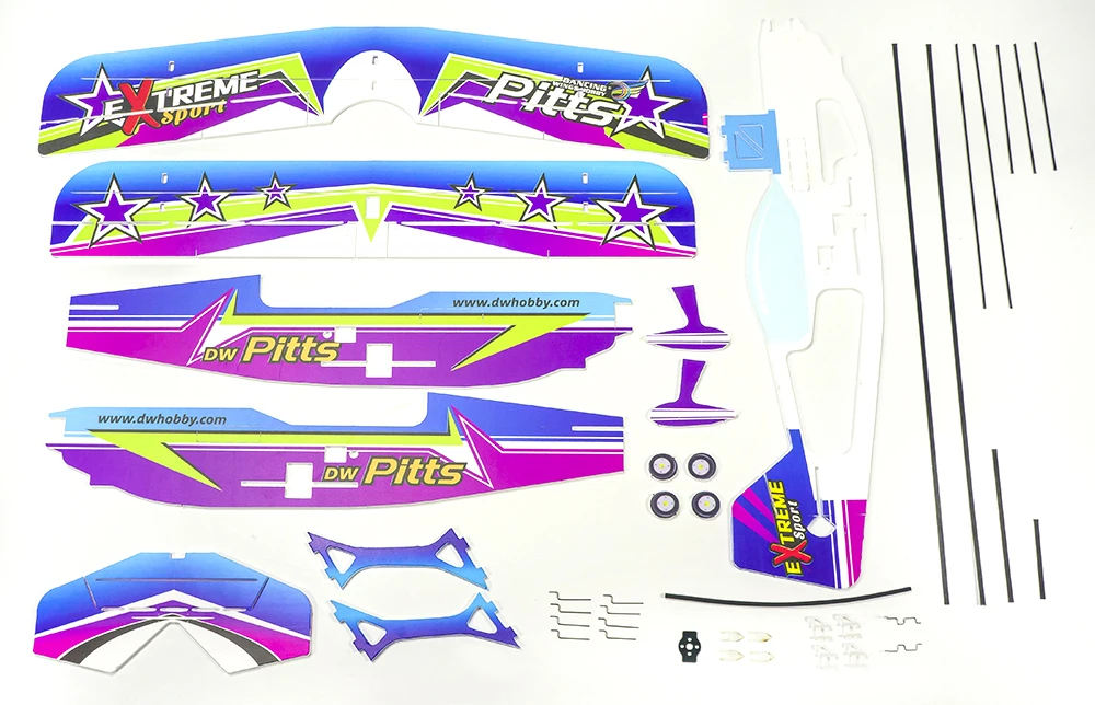 DW 하비 450mm PITTS PP RC 비행기 폼 소형 원격 조종 비행기 장난감 4채널 브러시리스 모터 키트 RC 3D 비행기 E30