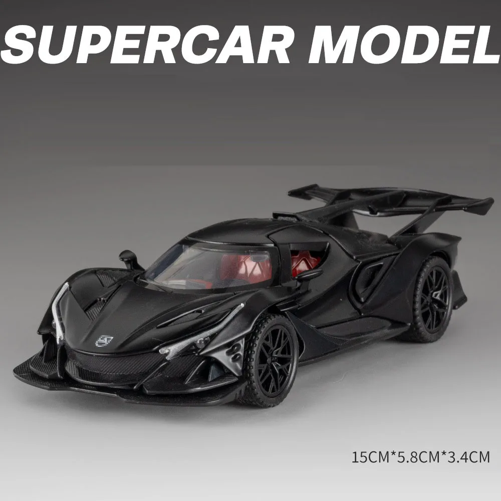 1:32 Diecast Alloy Car with Sound, Light & Rear Wheel Return Force – Doors Open Miniature Supercar Fashion Gift
