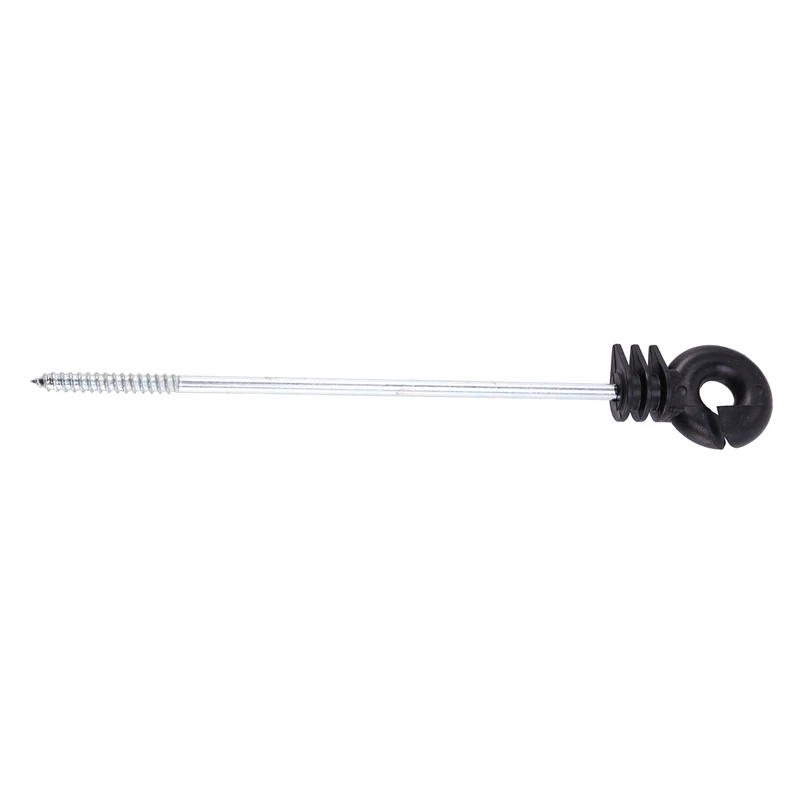 

75 PCS Electric Fence Distance Insulators, Plastic Ring Insulators Long Distance Screw For Wooden Post