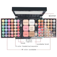 Palette de fards à barrage pailletés, 40/74/78 couleurs, kit de cosmétiques en poudre de Murcia, longue durée, étanche, outils de maquillage pour femmes à la mode, 256 5