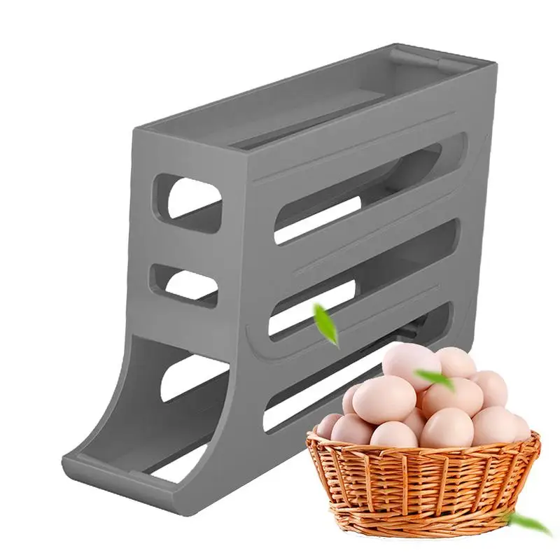 

Ящик для хранения яиц в холодильнике 4-ярусный вращающийся держатель для яиц, Диспенсер, контейнер для хранения продуктов, органайзер для хранения в холодильнике, держатели для 30 яиц