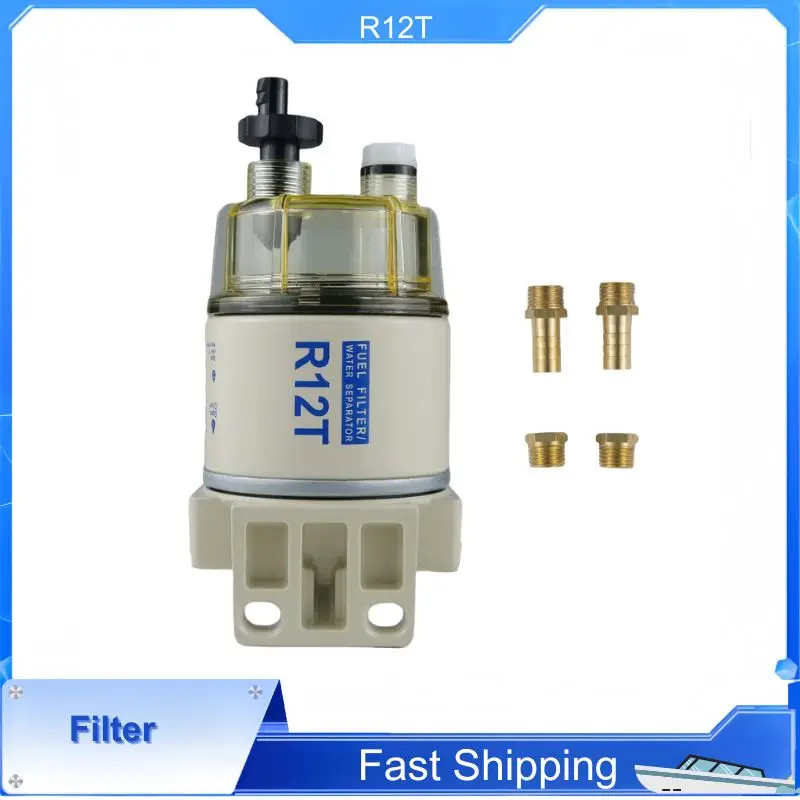 R12T Fuel Filter Water Separator Complete Kit - Marine SPIN-ON R12T ...