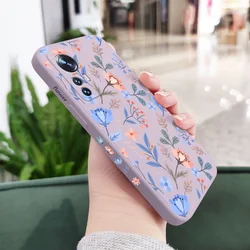 Romantic Garden Floral Phone Case Cover for Xiaomi 14 (Light Purple 2)