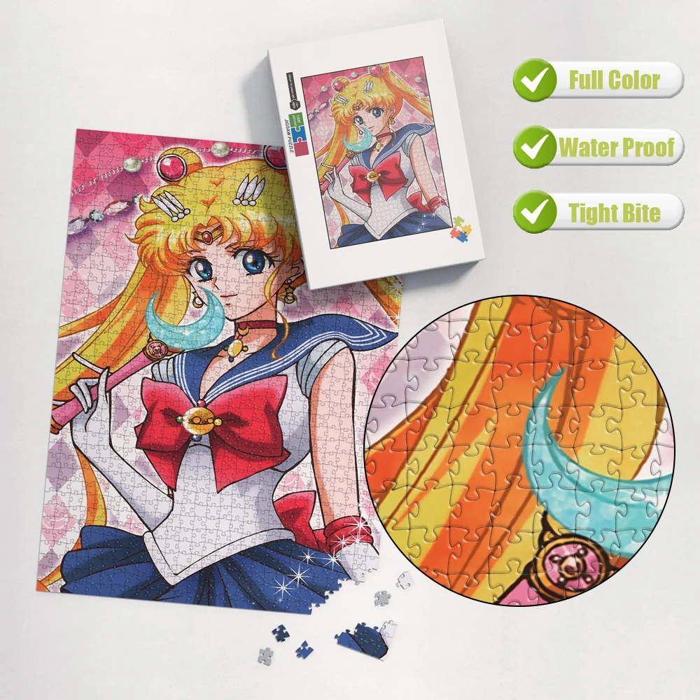 Sailor Moon Anime Montessori juguete rompecabezas 108/200/300/500