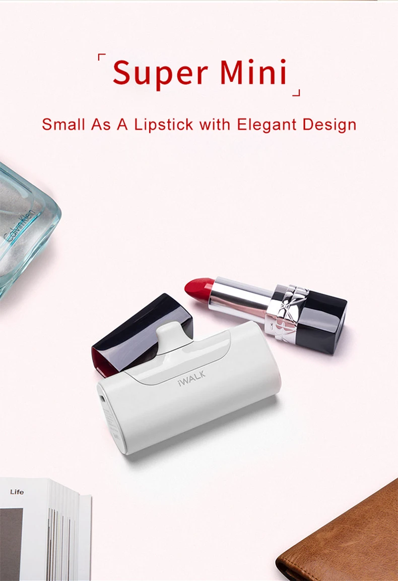 portable cell phone charger Iwalk Mini Power Bank 4500Mah Travel Portable Charger Business Type-C for apple interface Cute Powerbank For Xiaomi Phone usb c power bank