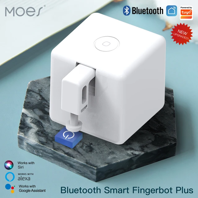 MOES Tuya Fingerbot ปุ่ม Pusher ใหม่บลูทูธหุ่นนิ้วมือ Smart Life App อัตโนมัติสวิทช์ควบคุมเสียง Alexa Google Home 1