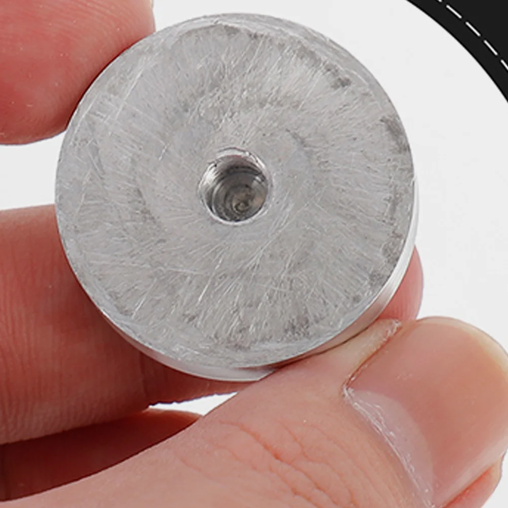 

4 Pcs Round Solid Aluminum Cake Alloy Disc Adapter Glass Table Top Anti Slip Pads Metal for Tea Circle Dining