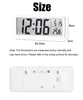 Digital Wall Clock Electronic Wall Mounted LCD Disply Clocks Multifunctional Temperature and Time Week Display Alarm Clock White 6