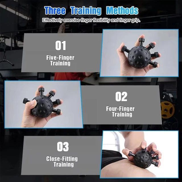 Five-Finger Trainer with Grip Ball,Finger Rehabilitation Device,Hand Strength Training, Wrist Gripper, Portable Finger Exerciser 3