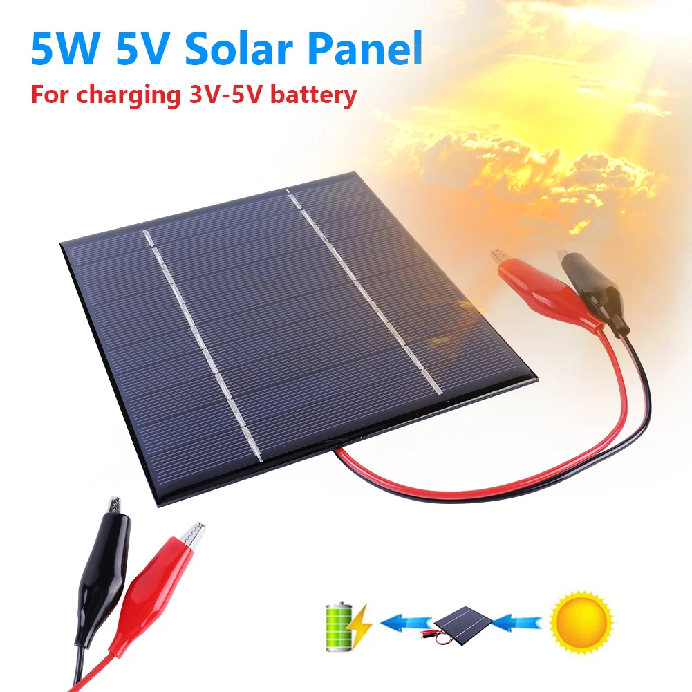 5V/12V 8W/5W Portable Solar Panel for Camping Home USB Solar Phone Charger Power Bank Waterproof Solar Cells Battery Charging