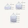 Three-Layer Drying Net Anti-Mosquito Drying Fish Net Strong And Durable Folding Food Drying Net for Vegetable Fruit Household 6