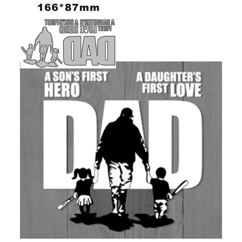 

Новинка 2022, штампы для вырезания надписей папы и ребенка для скрапбукинга, изготовления бумажных изделий и открыток, тиснение, Декор, без штампов