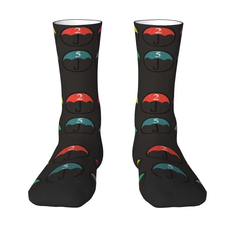 The Umbrella Academy Mens Crew Socks Unisex Divertenti Ombrelli Colorati Primavera Estate Autunno Inverno Dress Socks