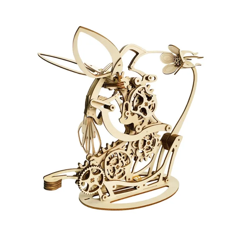 3D wooden dynamic mechanical hummingbird model hand-assembled DIY crafts ornaments for adults and children's educational gifts 6