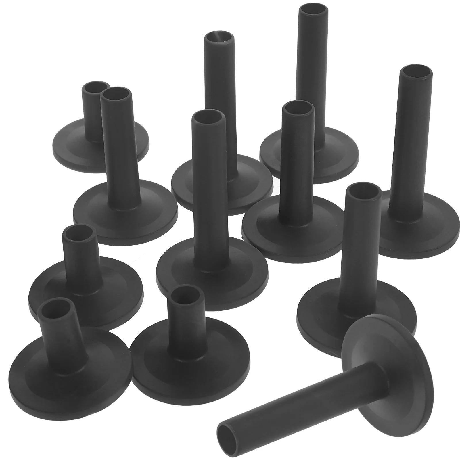

12 Pcs Drum Kit Cymbal Support Small Sleeves with Base Stands Plastic Practical Supply