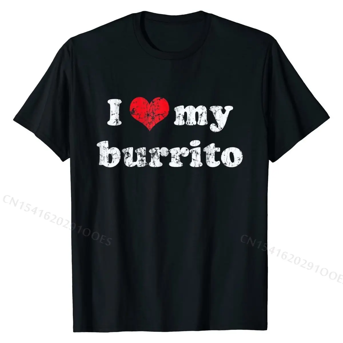 

Love My Burrito T-Shirt Prevailing Unique T Shirts Cotton Mens Tops & Tees Crazy