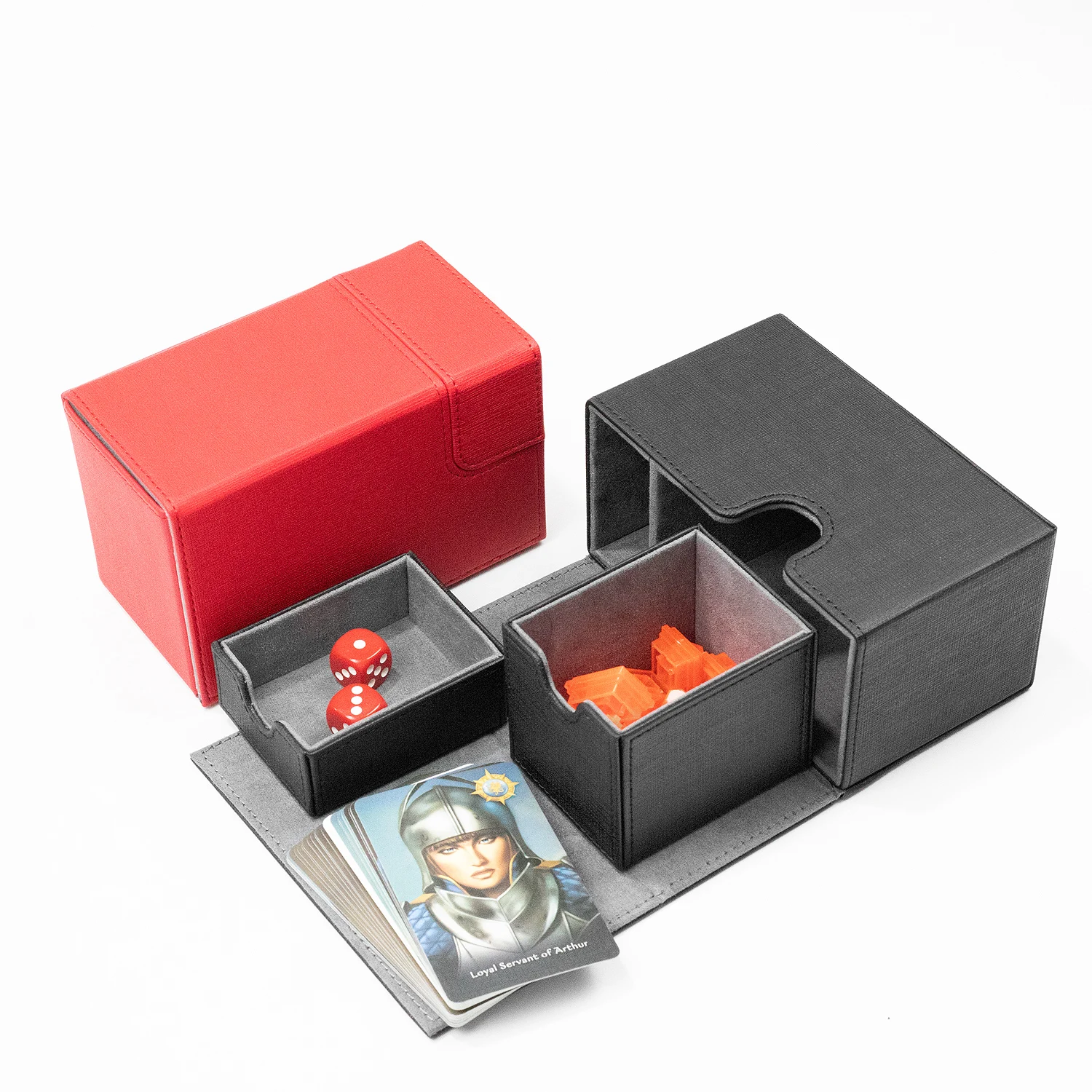 

SanseKing Премиум большой емкости палубный ящик TCG flip'n'tray игральные кости, пластмассовые аксессуары чехол для хранения карт