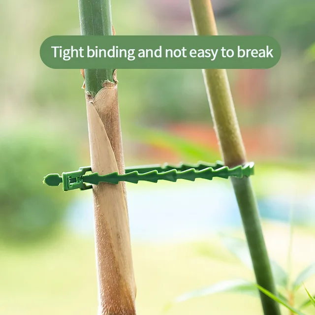 10/20/50/100Db Önzáró Műanyag Nyakkendő Állítható Növényi Kábelkötés Újrafelhasználható Kerti Kábel Zip Hurok Huzalcsomagolása - Image 2