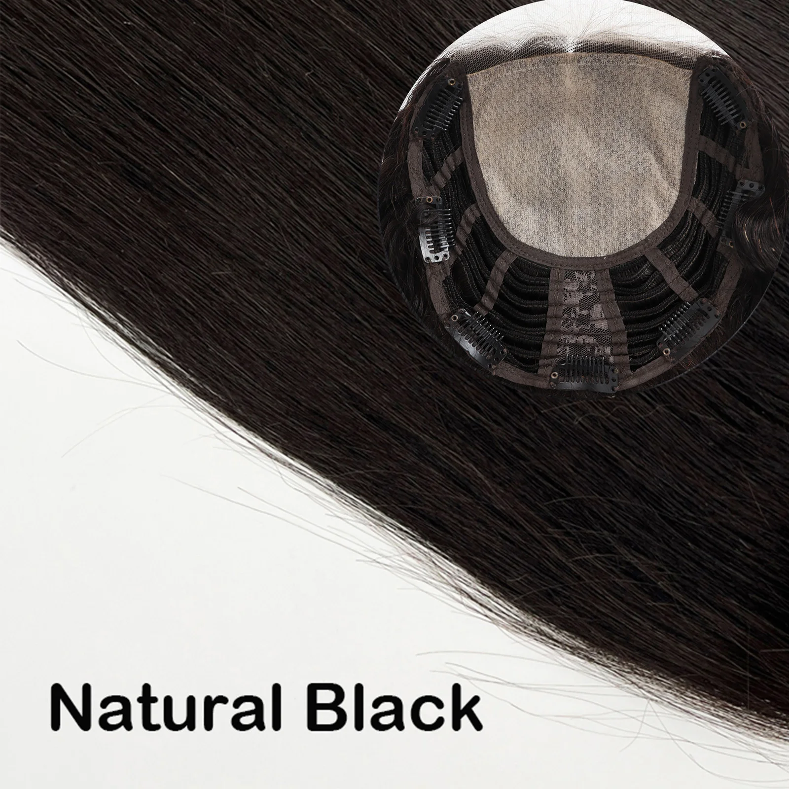 Kadınlar İçin İpek Tabanlı Gerçek İnsan Saçı Kıvırcık Saç Ek Parçası Nefes Alabilen Doğal Saç Derisi Üst Saç Parçası Saç Dökülmesi ve İnce Saçlar İçin En İyisi